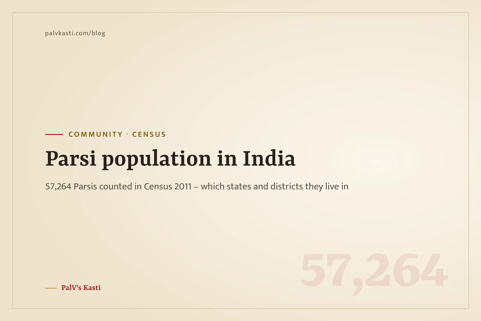 Parsi Population in India: 2011 Count and Where They Live