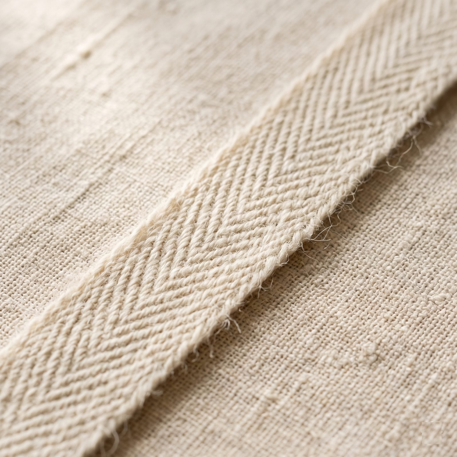 Close-up of the herringbone weave of a Parsi Kusti