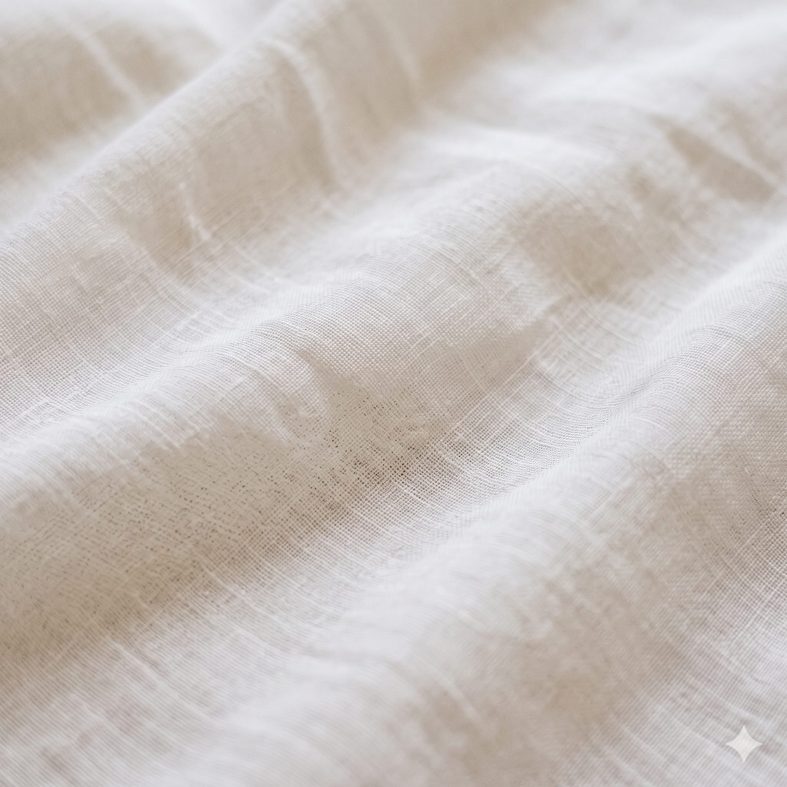 Close-up of the soft white mulmul cotton used for a Parsi Sadra
